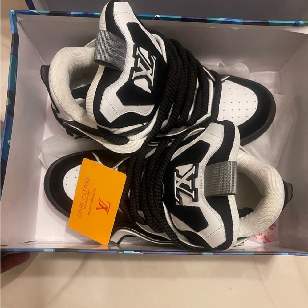 louis vuitton (chunky laces), black and white, size 41 (9)